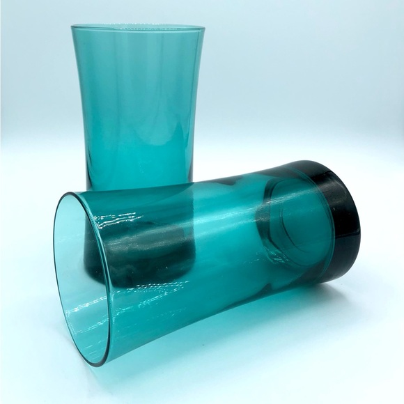 Set of two turquoise glass - Picture 3 of 5